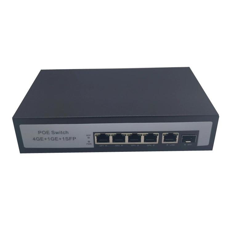 Interruptor de fibra óptica completo del gigabit 1-Optical 5-Electric Poe