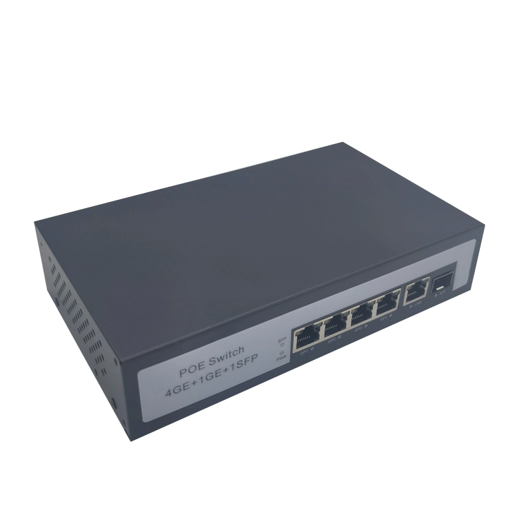 Interruptor de fibra óptica completo del gigabit 1-Optical 5-Electric Poe