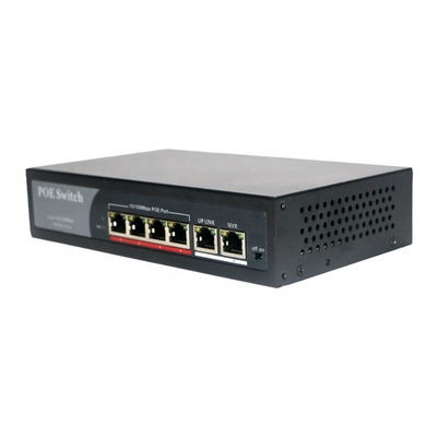 4ep+2e Series Poe Switch OEM ODM 100m 4 10 / 100Mbps Poe Ports