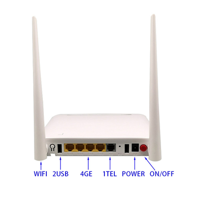 OEM HK720 4GE 1TEL 2USB EPON GPON FTTH ONU ONT SC / UPC APC